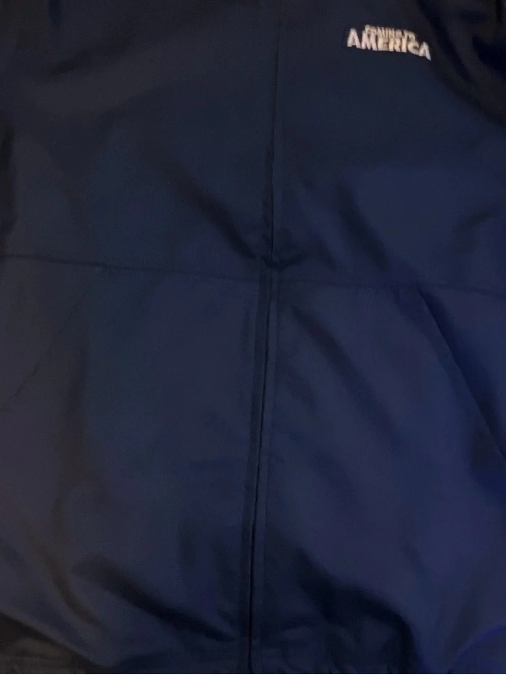 Nike Black Windbreaker Jacket with Gold Sleeve Tape